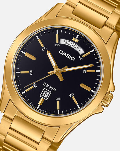 Casio MTP1370G-1A Watch Gold/Black