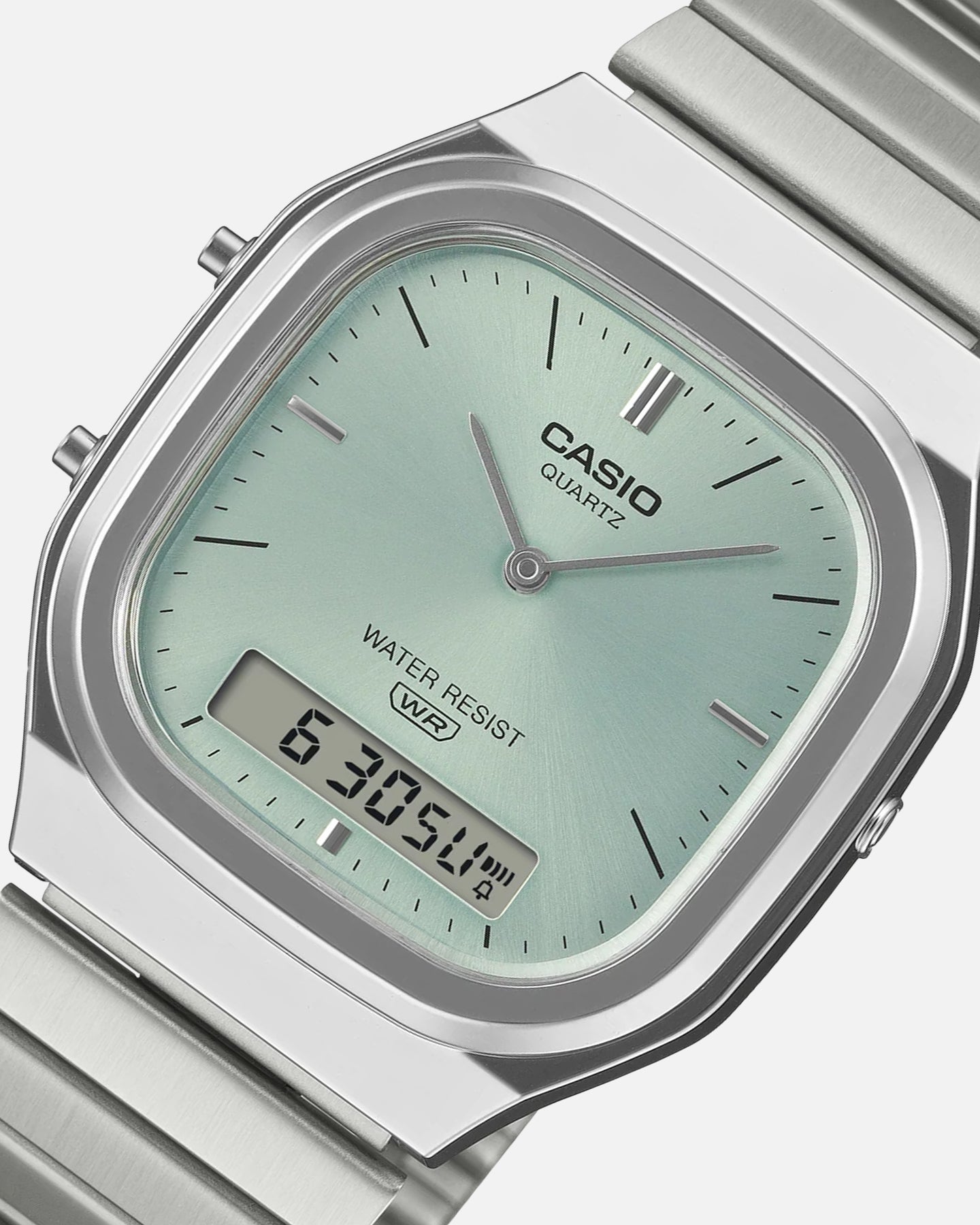 Casio AQ240E-2A Watch Silver/Green