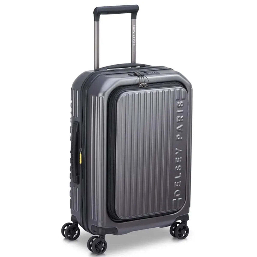 Delsey Securtime Zip 55 cm Top Opening 4-Wheel Expandable Cabin Suitcase - Grey