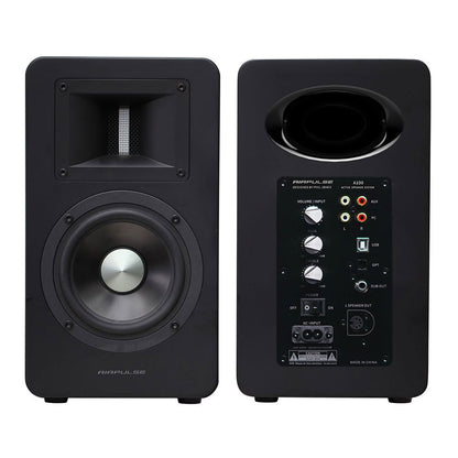 Airpulse A100 Active Wireless Speakers with WiiM Mini (Matte Black)