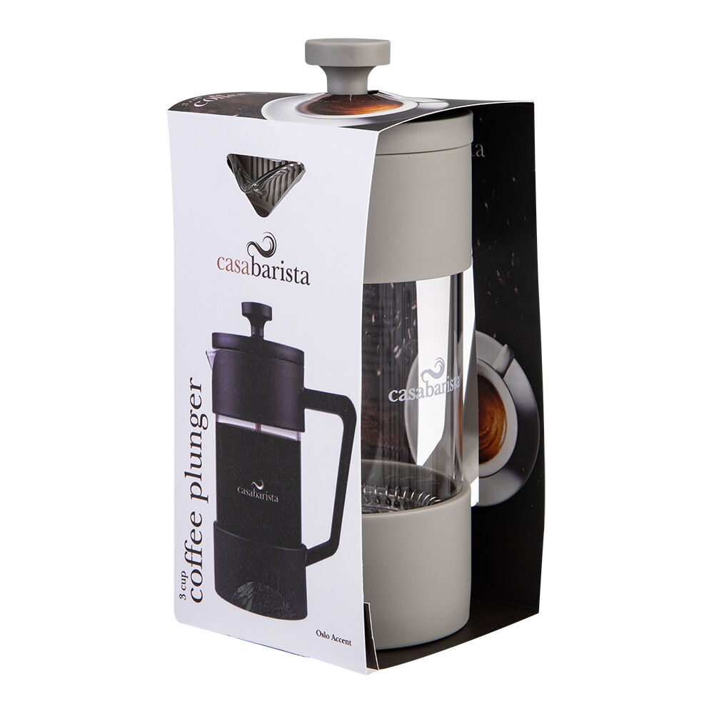 Casabarista Oslo Coffee Plunger 3 Cup 350ml Taupe