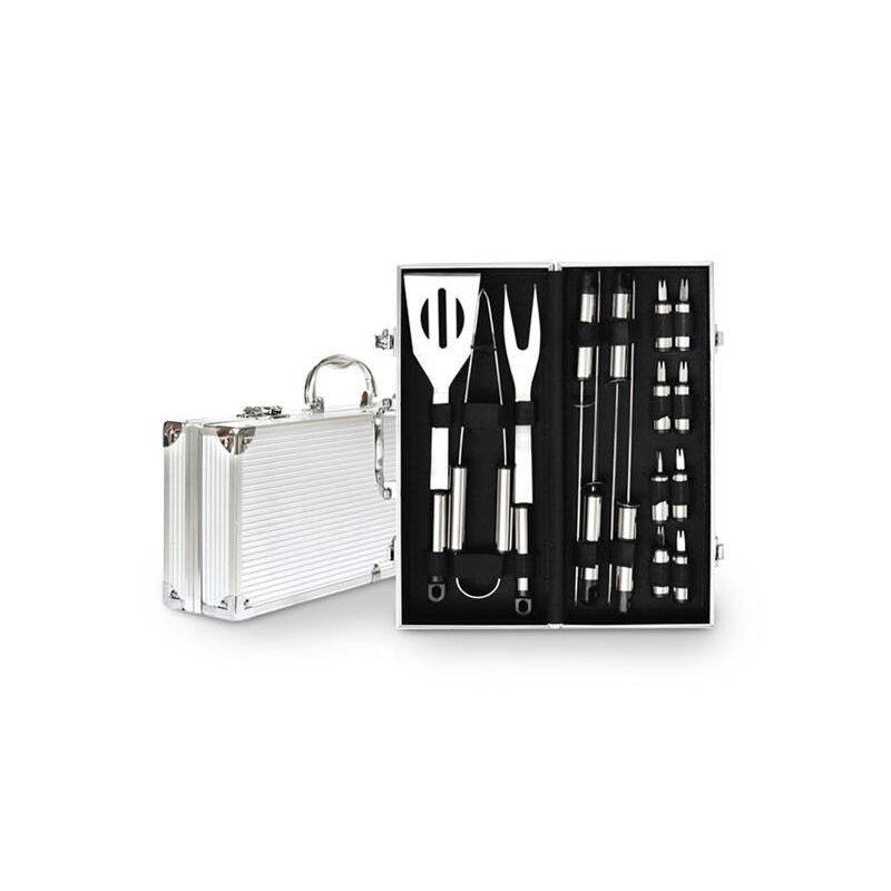 Men's Republic 16-Piece Stainless BBQ Tool Set in Aluminum Case