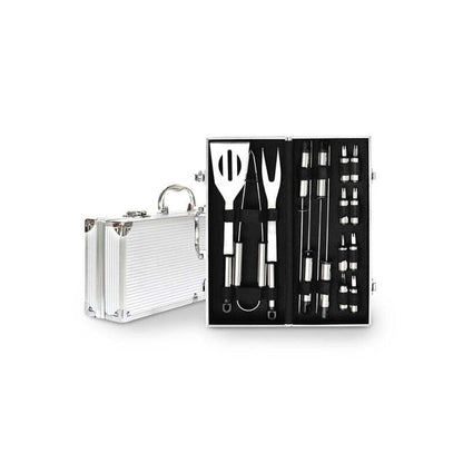 Men's Republic 16-Piece Stainless BBQ Tool Set in Aluminum Case