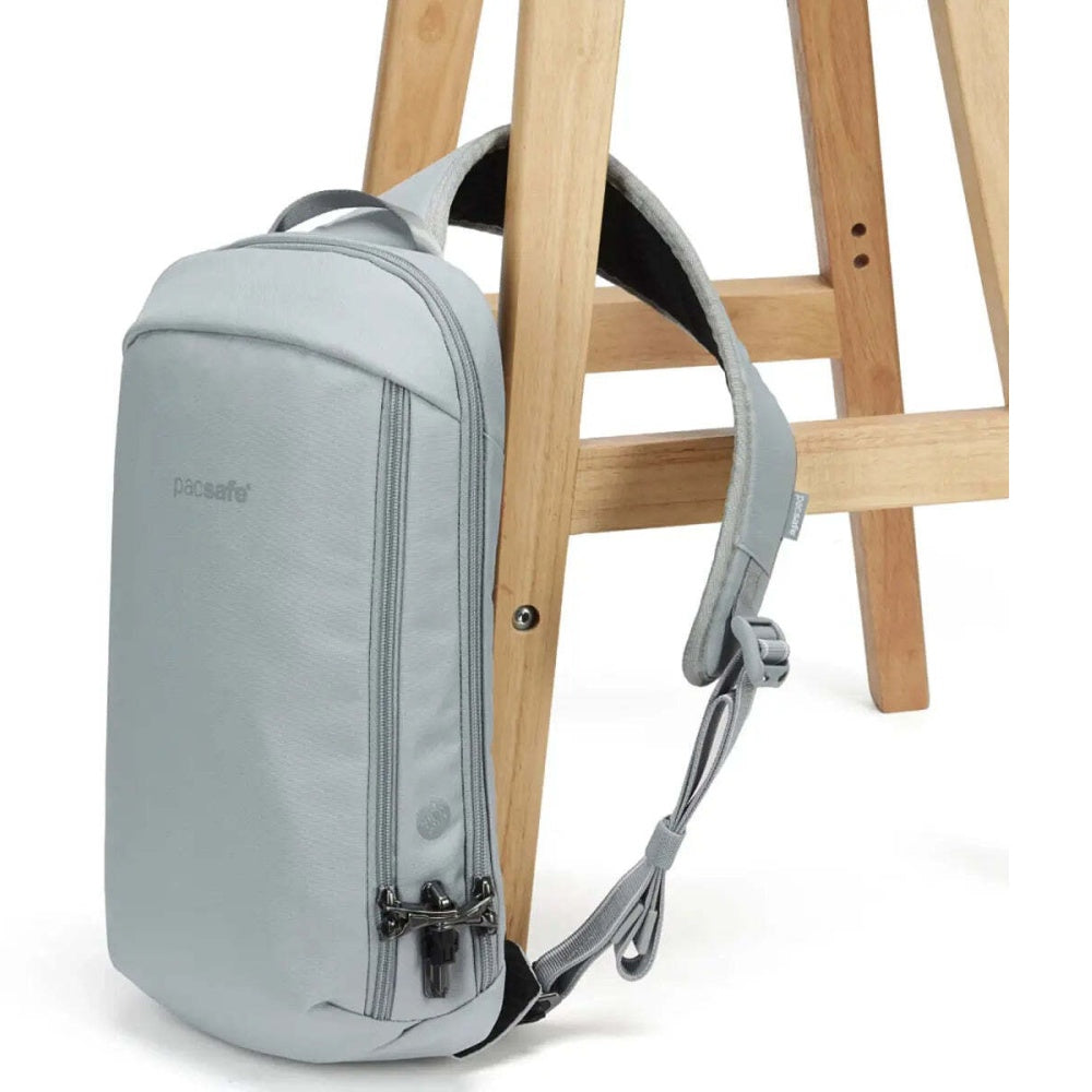 Pacsafe V Tech Anti-Theft RFID Blocking Slashguard Sling Pack 10L Digital Grey
