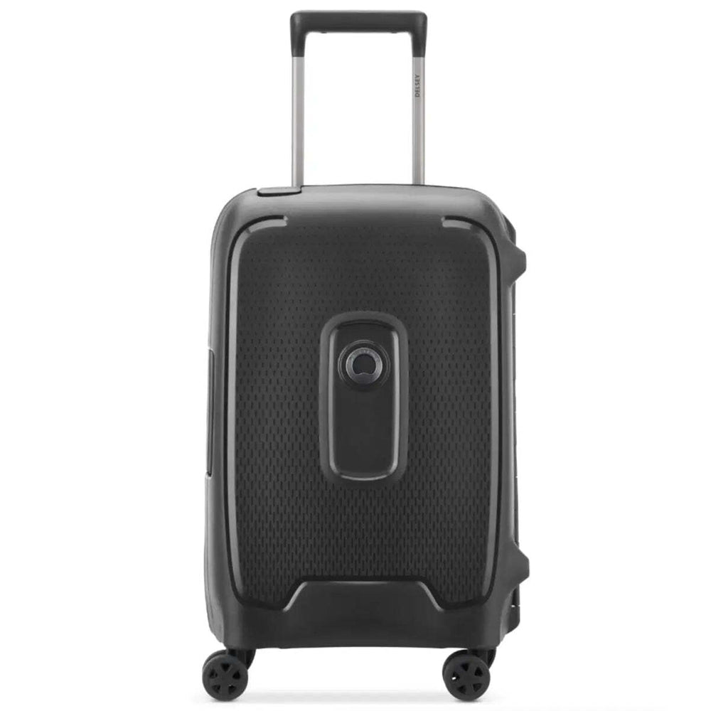 Delsey Moncey 55 cm 4-Wheel Carry-on Suitcase - Black (Recycled Material)