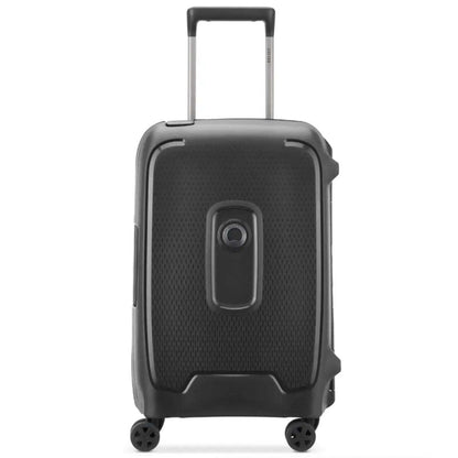 Delsey Moncey 55 cm 4-Wheel Carry-on Suitcase - Black (Recycled Material)