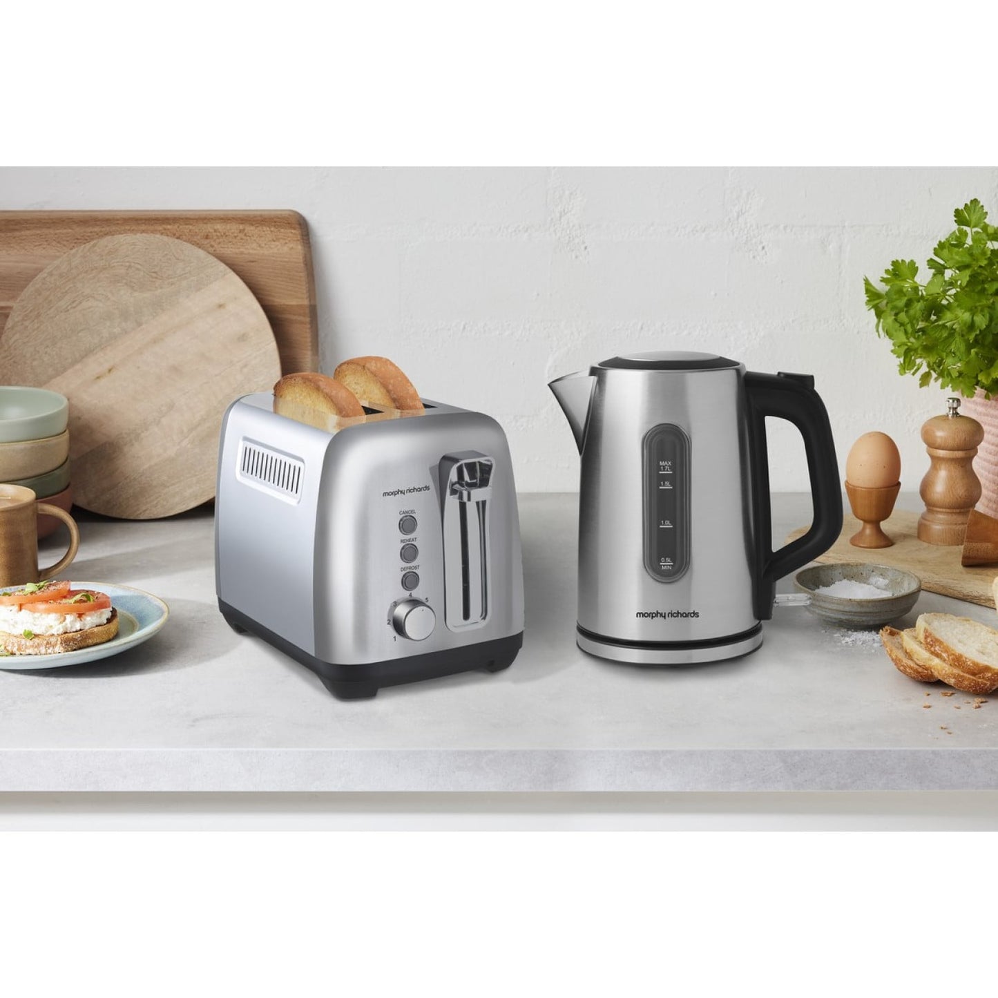 Morphy Richards Equip 1.7L Stainless Steel Electric Jug Kettle with 360d Base