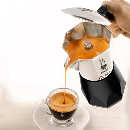 Bialetti Brikka 2 Cup Espresso Maker - Silver and Black