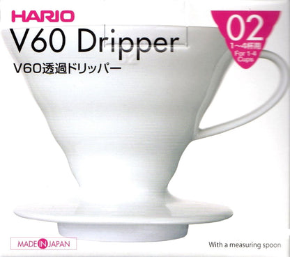 Hario V60 - 02 Coffee Dripper Ceramic - White