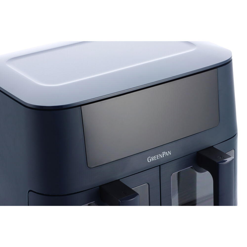 GREENPAN BISTRO CERAMIC AIRFRYER 4L + 4L DUAL BASKETS OXFORD BLUE
