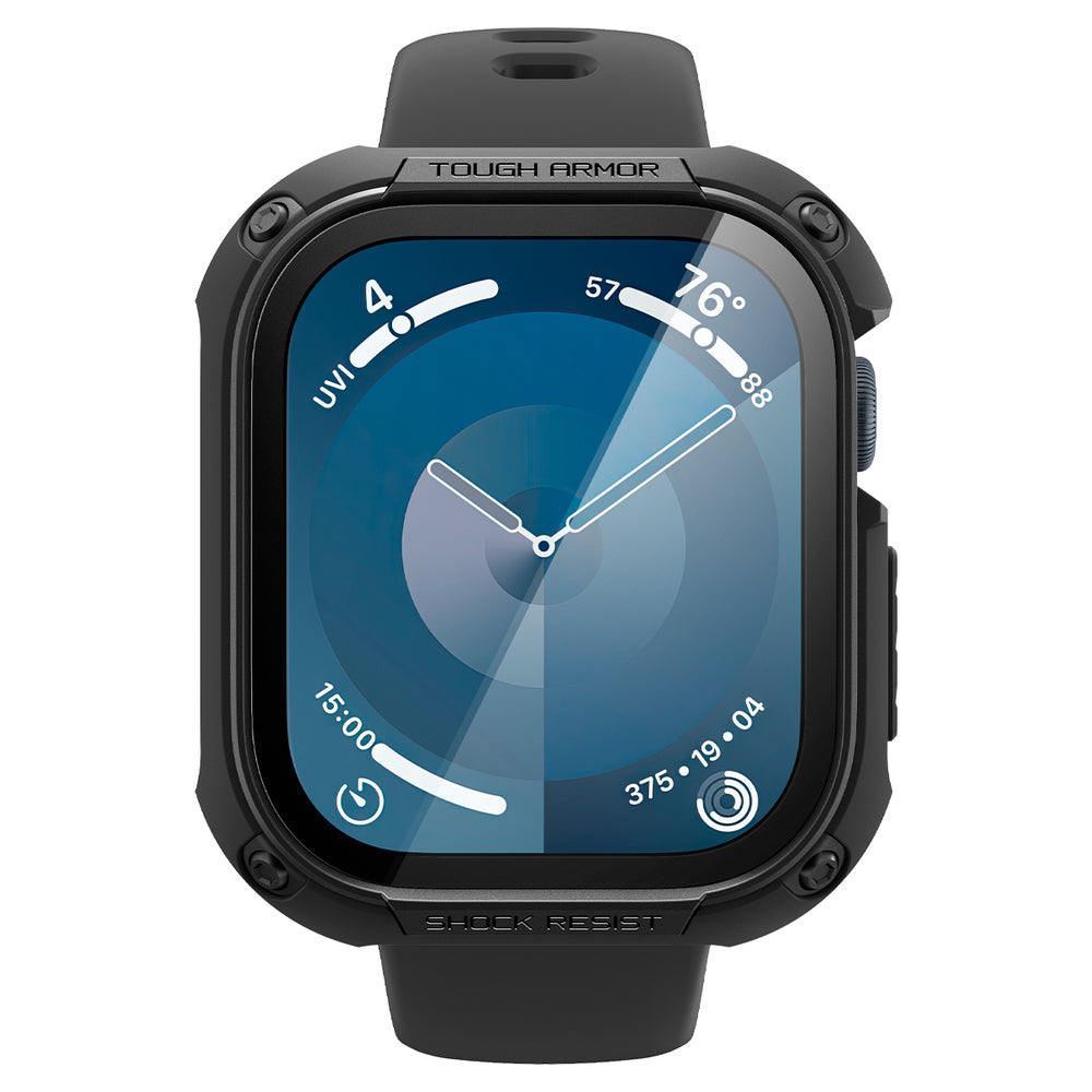 Spigen Apple Watch 10/11 46mm Tough Armor Screen Protector Case (Black)