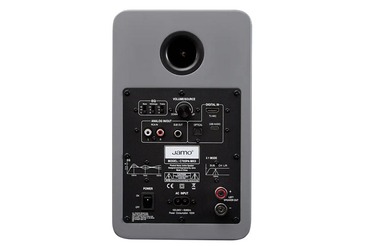 Jamo C705PA MKII Active Bookshelf Speaker (Matte Grey)