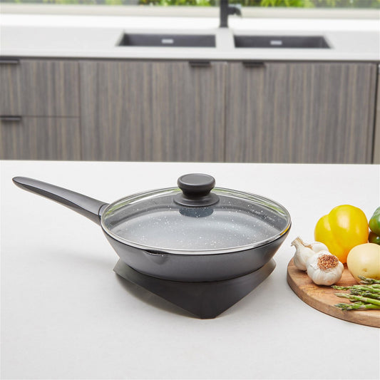 Westinghouse 26cm 1200W Non-Stick Electric Skillet with Glass Lid (Black)