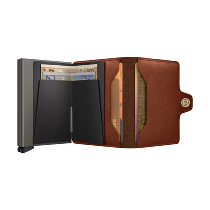Secrid Twinwallet Compact RFID Mens Travel Leather Wallet Texano Saddle