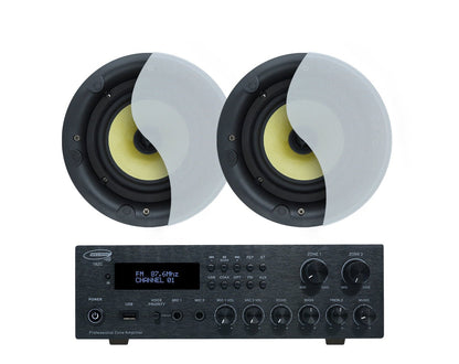 Weconic Bluetooth Amplifier + 2x6" Ceiling Speakers Package
