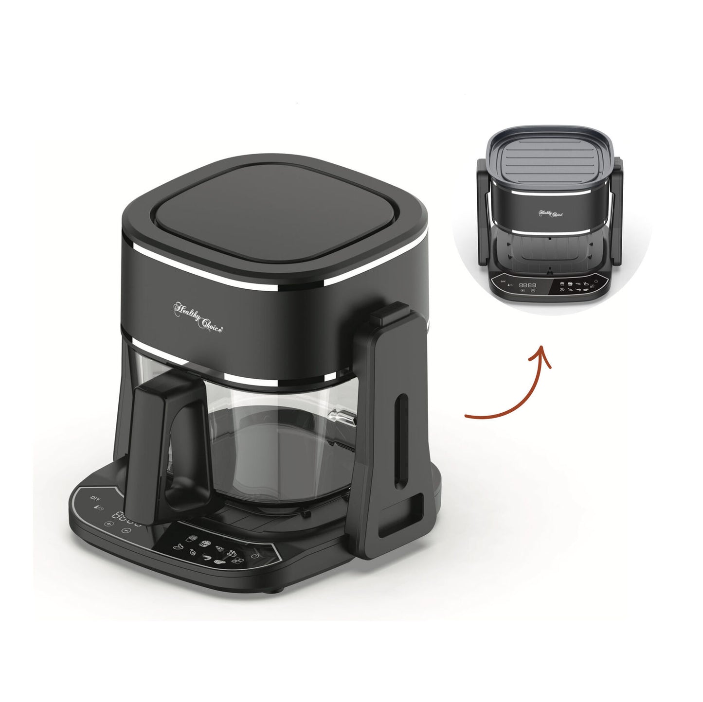 Healthy Choice 2in1 Air Fryer and Grill 5L