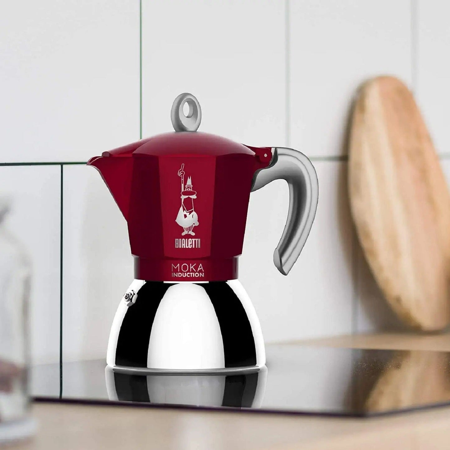 Bialetti Moka 2 Cup Induction Espresso Maker - Red