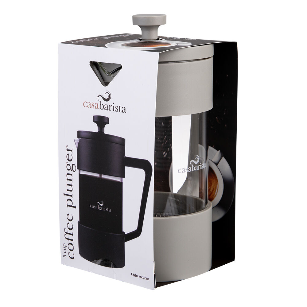 Casabarista Oslo Coffee Plunger 5 Cup 600ml Taupe