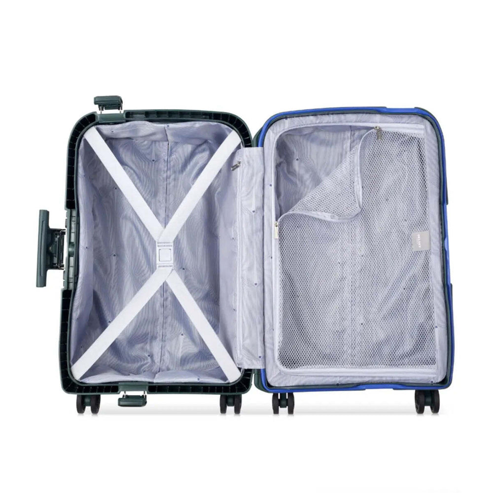 Delsey Moncey 55 cm 4-Wheel Carry-on Suitcase - Green (Recycled Material)