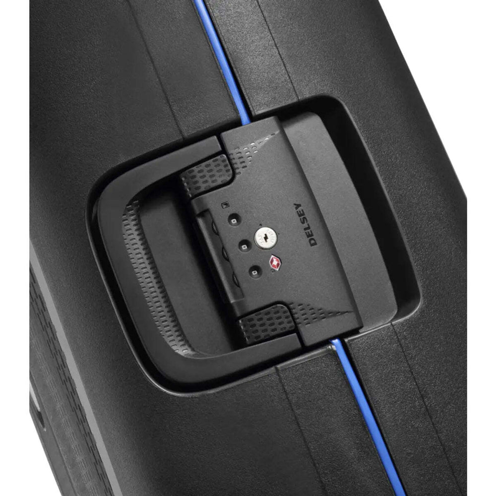 Delsey Moncey 55 cm 4-Wheel Carry-on Suitcase - Black (Recycled Material)