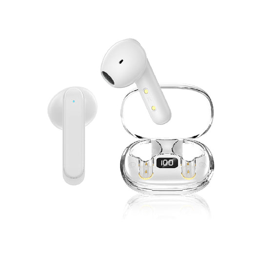 Philex True Wireless Earbuds with Charging Case And LED Display 300mAh (White)