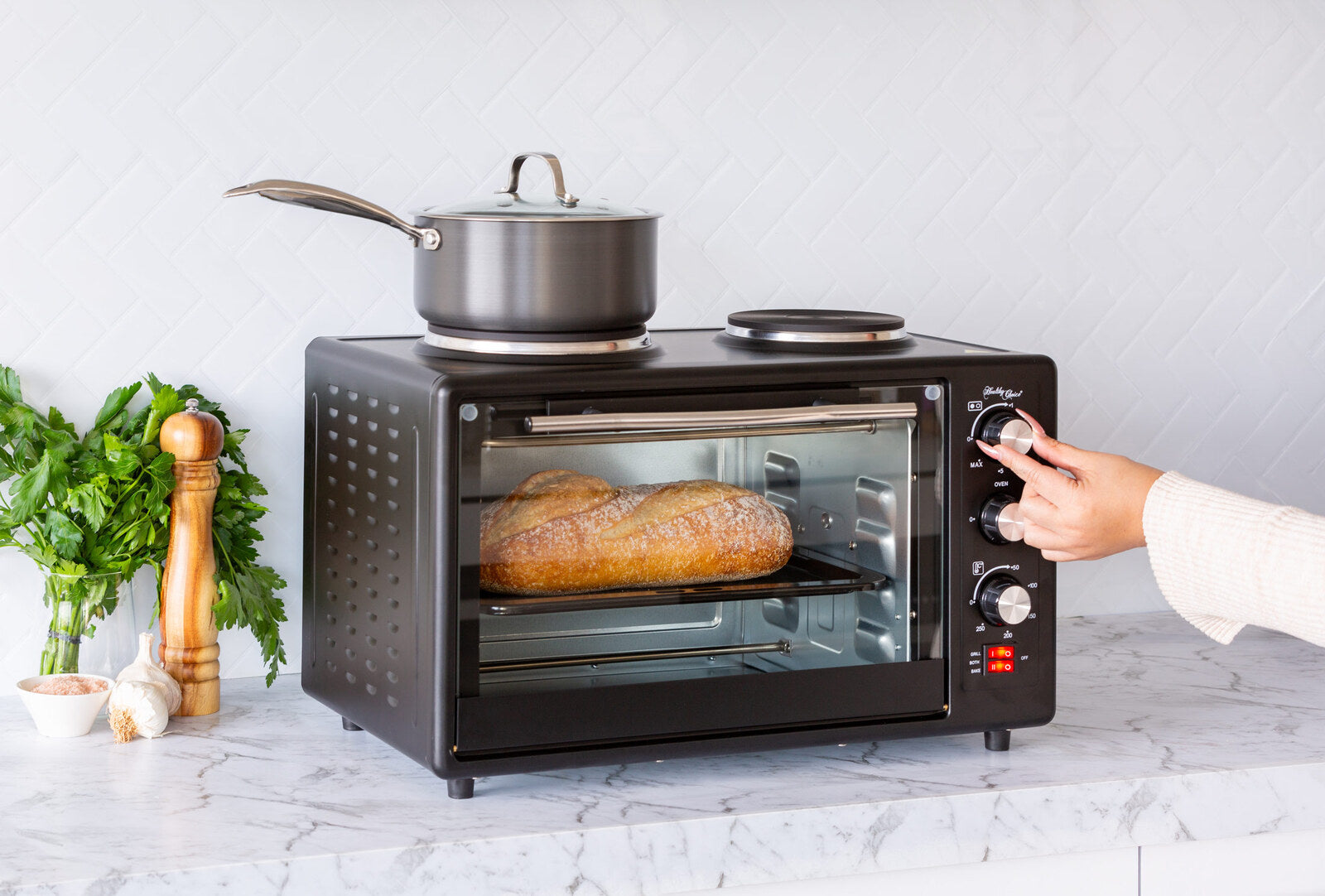 Healthy Choice 34L Portable Oven with Rotisserie Cooking