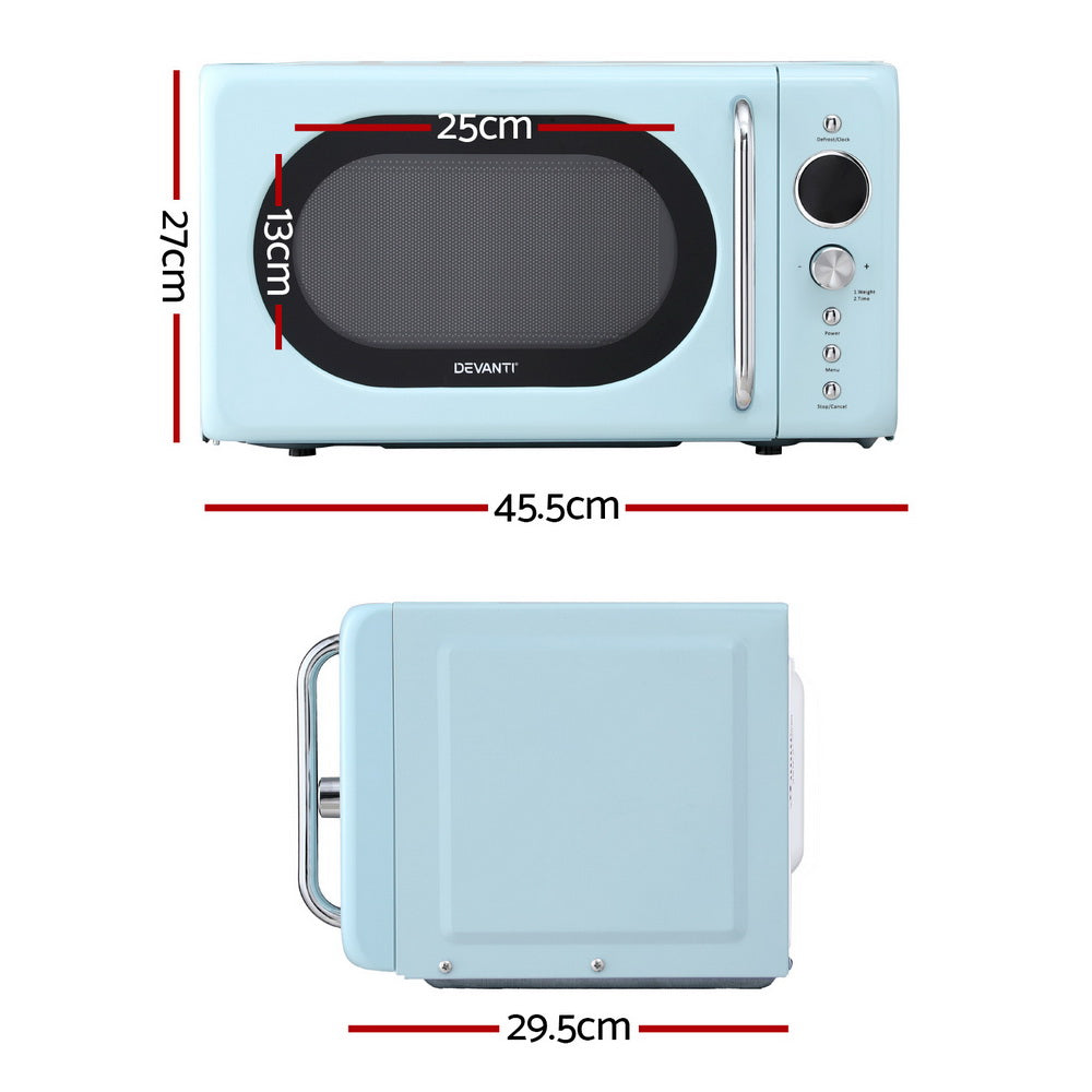 Devanti 20L Microwave Oven 700W (Blue)