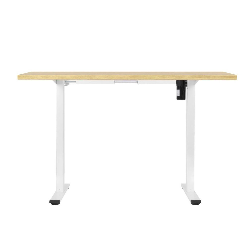 Artiss Standing Desk Motorised Sit Stand Desks White Oak 120CM