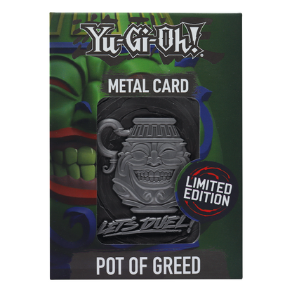 Fanattik Yu-Gi-Oh! Limited Edition Pot of Greed Metal Card