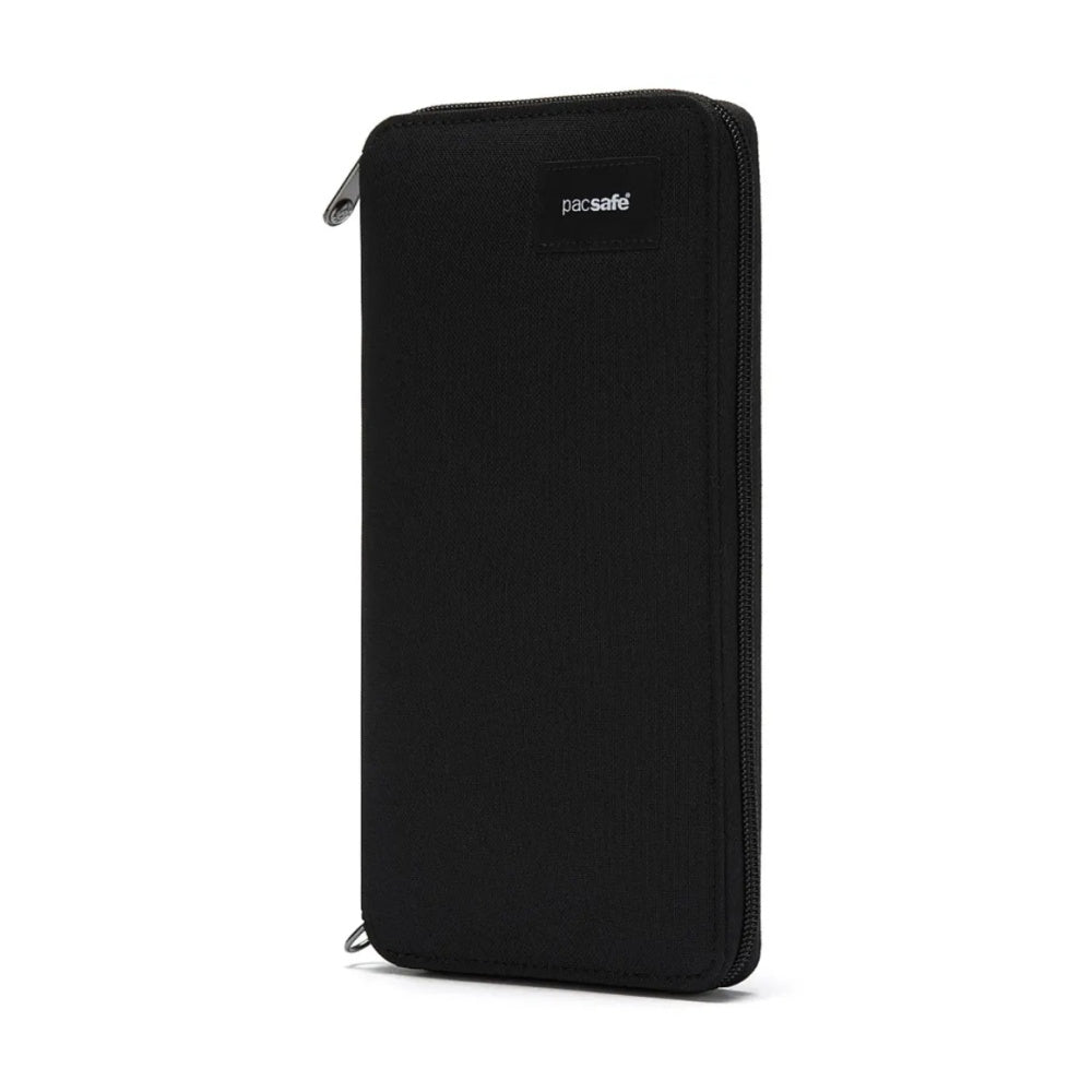 Pacsafe RFIDsafe RFID Blocking Mens Travel Wallet Recycled Polyester Jet Black