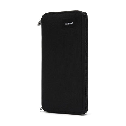 Pacsafe RFIDsafe RFID Blocking Mens Travel Wallet Recycled Polyester Jet Black