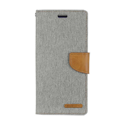 Goospery Canvas Diary Case for iPhone 14 Pro - Grey