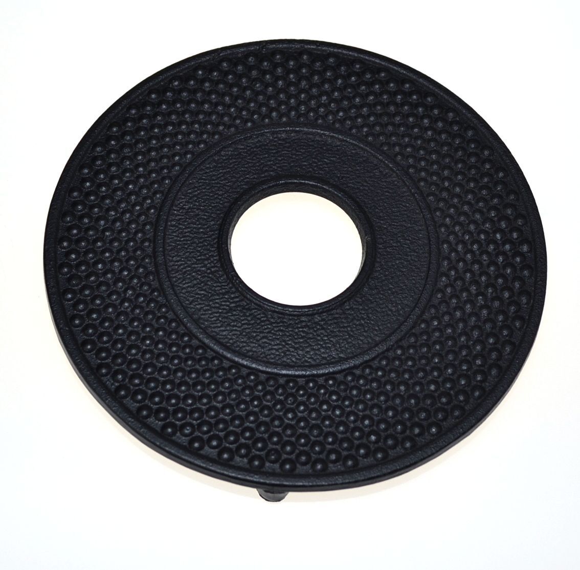 Teaology  Cast Iron Hobnail Trivet - Black
