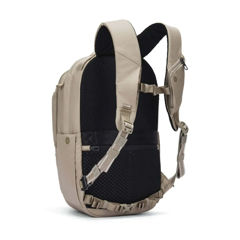 Pacsafe V Tour Anti-Theft RFID Blocking Secure 16" Laptop Backpack Beige