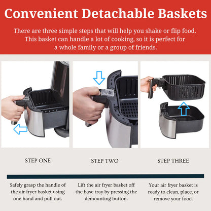 AUSPURE Air Fryer Replacement Basket for 5.5L Aus-Fry550