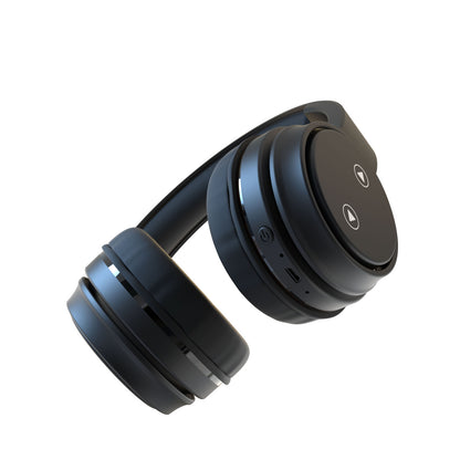 Laser Foldable Bluetooth Headphones with Mic (Black)