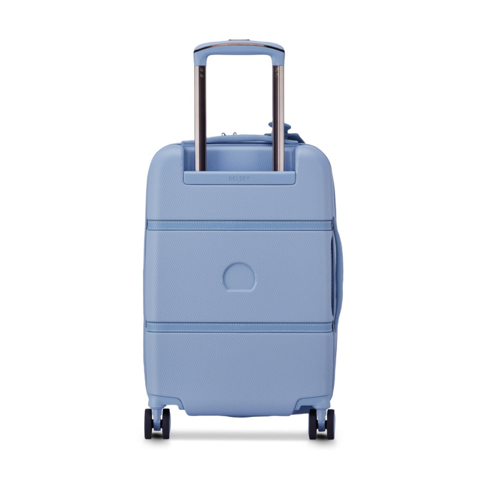 Delsey Chatelet Air 2.0 Carry On 4 Wheel Suitcase with TSA Lock Light Blue 55 cm