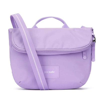 Pacsafe Go Anti-Theft RFID Blocking Expandable Saddle Crossbody Bag Lavender