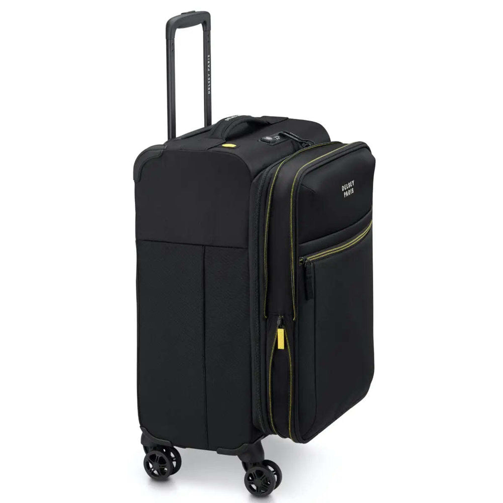Delsey Brochant 3 - 55 cm 4-Wheel Expandable Carry-on Suitcase - Deep Black