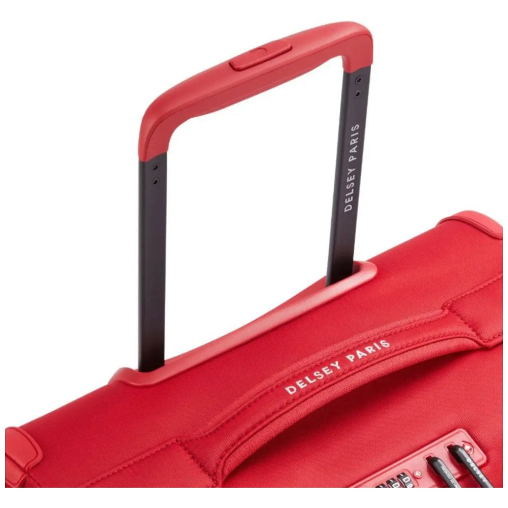 Delsey Brochant 3 Medium 67cm Expandable Travel Luggage Suitcase TSA Lock Red