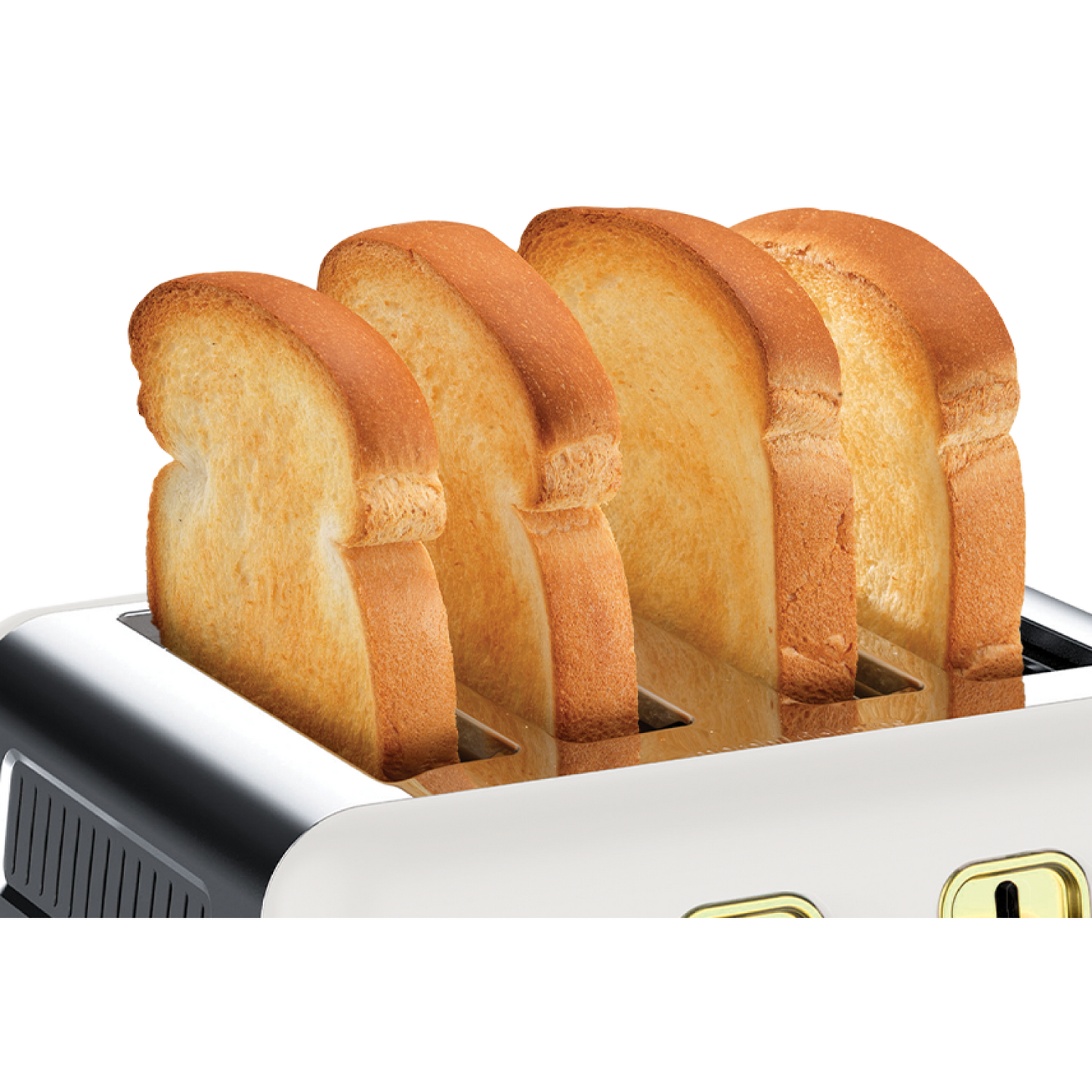 Morphy Richards Ascend Soft Gold White 4 Slice Toaster with Variable Browning