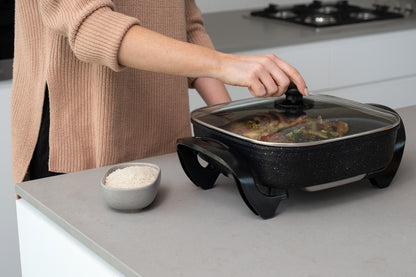 Healthy Choice 7.2L Capacity Non-Stick Stone Electric Fry Pan