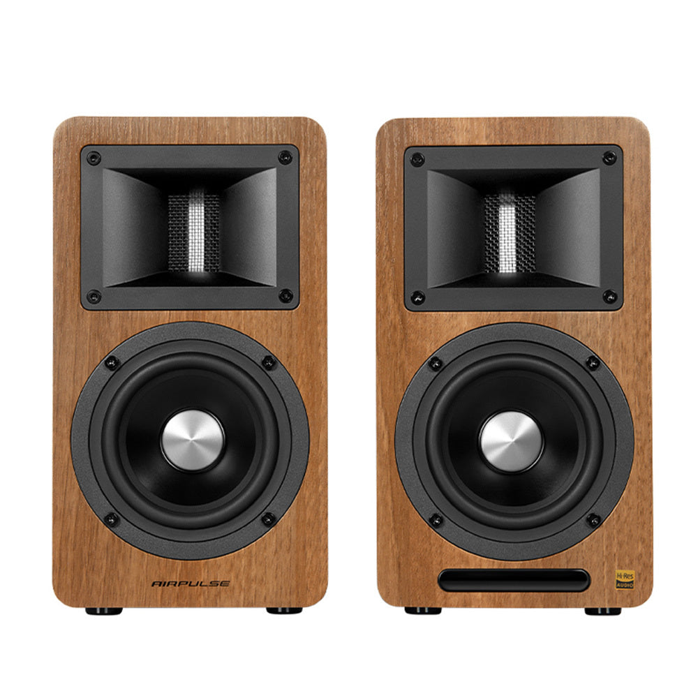 Airpulse A80 Active Bookshelf Speaker System (Walnut)