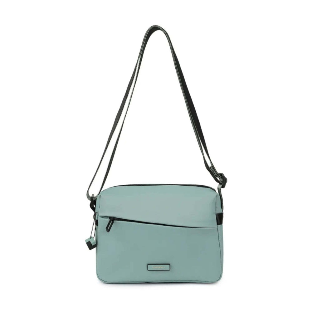 Hedgren Neutron Medium Crossbody Bag Adjustable Strap Polyeste Green Milieu