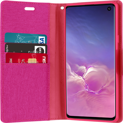 Goospery Canvas Diary For Galaxy A21S - Blue