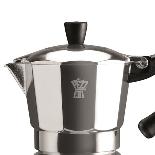 Pezzetti Bellexpress Aluminium 6-Cup Stovetop Induction Coffee Maker Silver