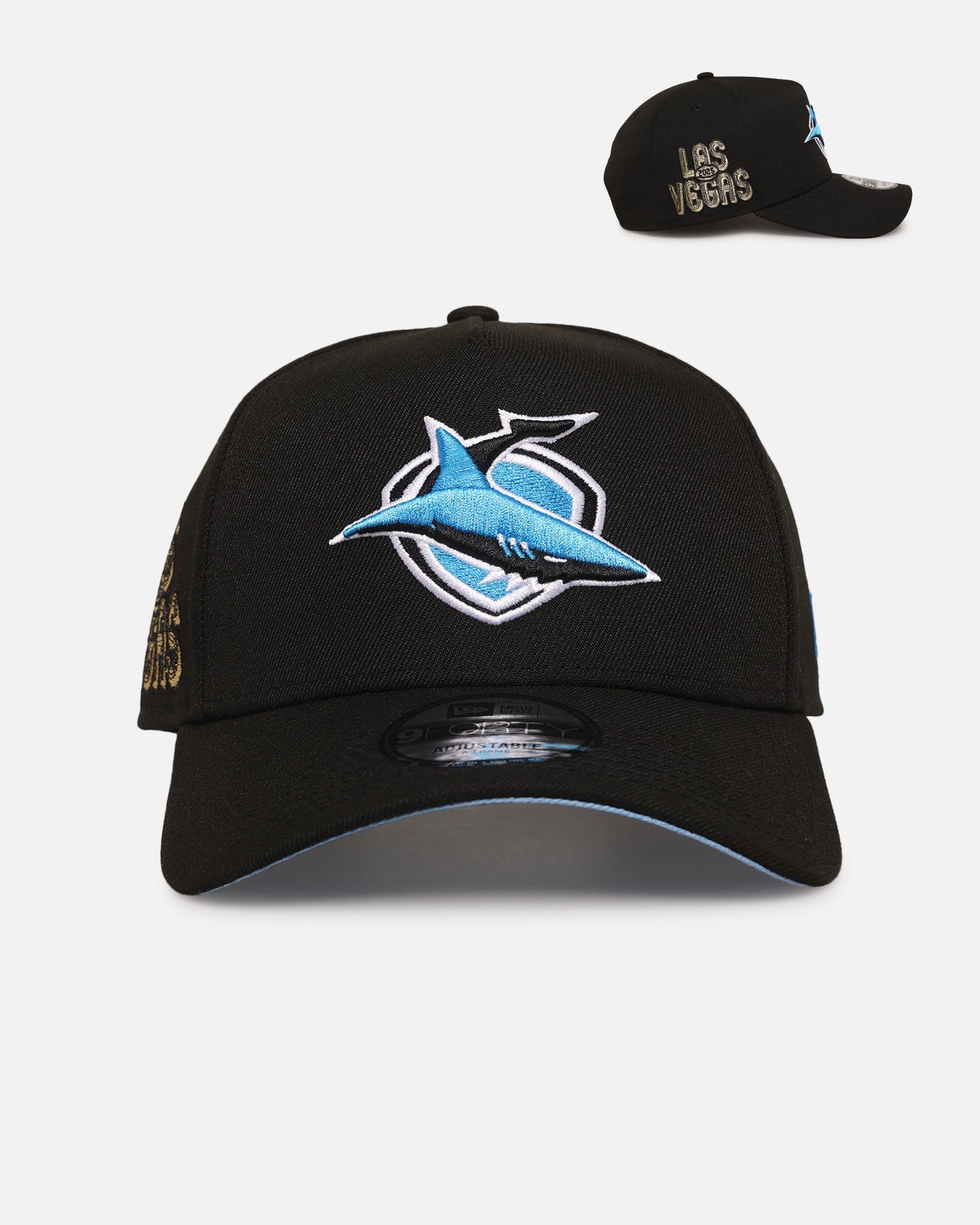 New Era Cronulla Sutherland Sharks '2025 NRL Vegas Round' 9FORTY A-Frame Snapback Official Team Colour