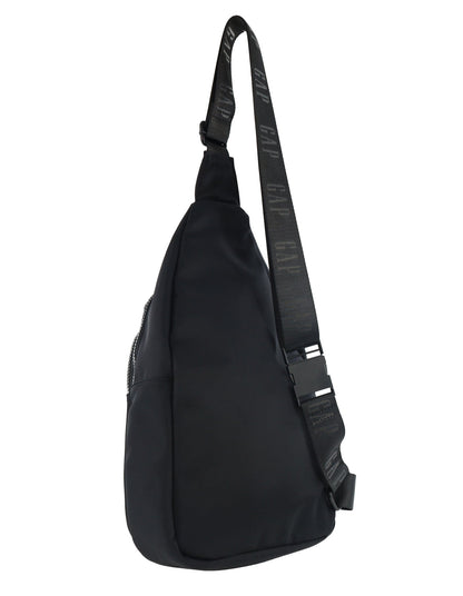GAP Unisex Travel Nylon Crossbody/Sling Bag w/ Secure Zip 23x38cm Black