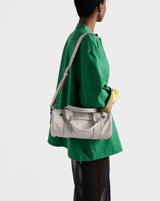 Prada Route large leather top-handle bag
