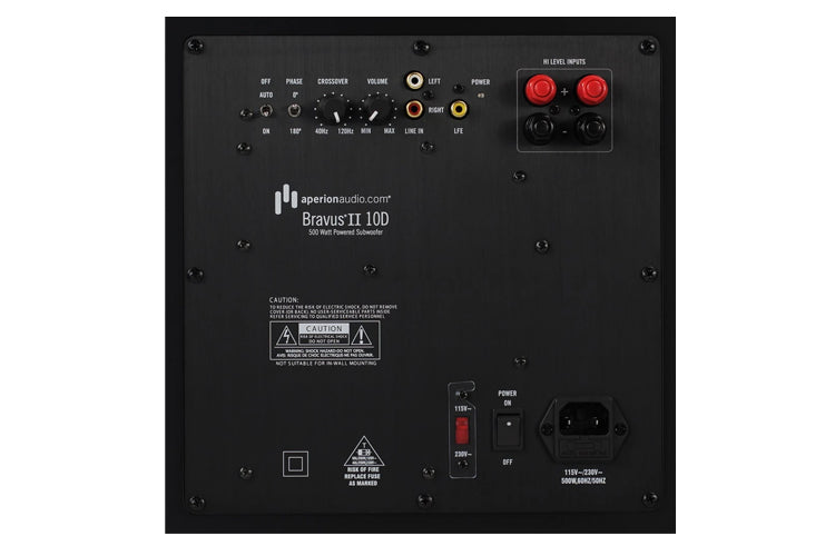 Aperion Bravus II 12D 650W Powered Subwoofer (Stealth Black)